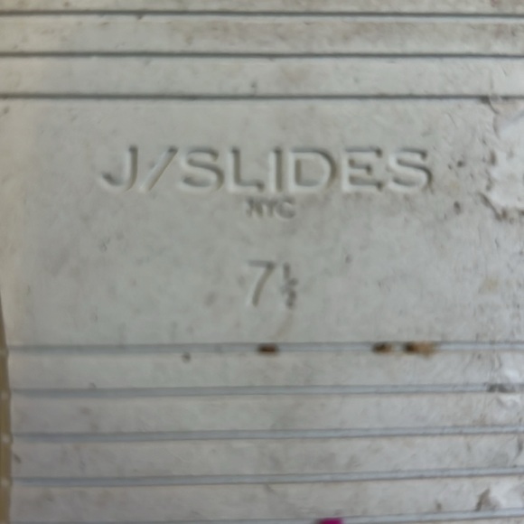 J/Slides NYC Sneakers size 7.5 gray with white edging - Picture 4 of 5